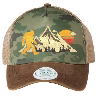 Bigfoot Vintage Mountain Sun Sasquatch Camping Hiking Legacy Tie Dye Trucker Hat