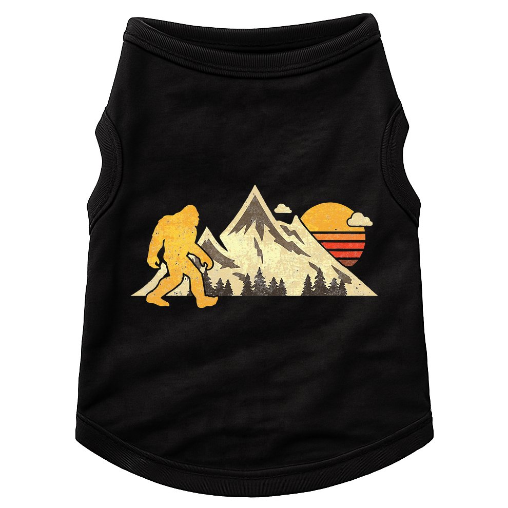 Bigfoot Vintage Mountain Sun Sasquatch Camping Hiking Doggie Tank