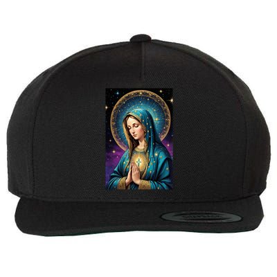 Blessed Virgin Mary Roman Catholic  Wool Snapback Cap