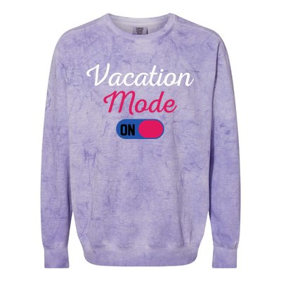 Beach Vacation Mode Tropical Vacation Mode On Gift Colorblast Crewneck Sweatshirt