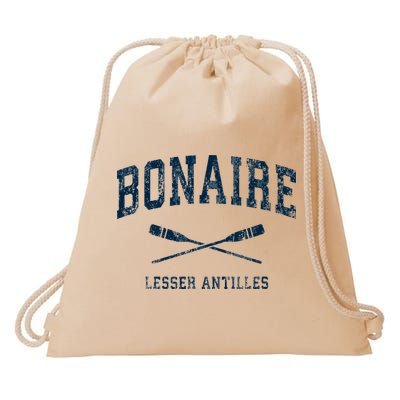 Bonaire Vintage Nautical Paddles Sports Oars Drawstring Bag