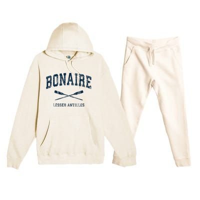 Bonaire Vintage Nautical Paddles Sports Oars Premium Hooded Sweatsuit Set