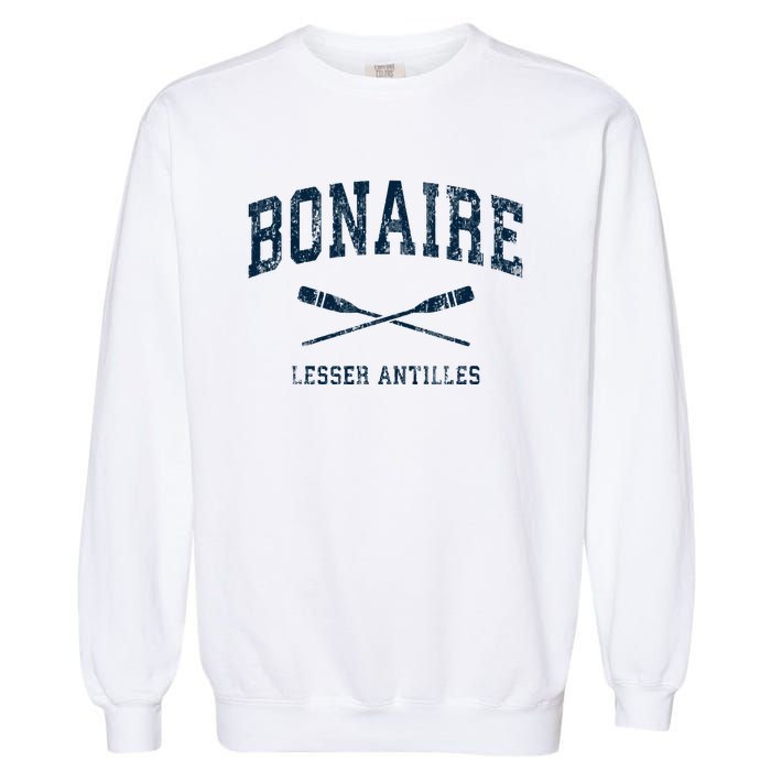 Bonaire Vintage Nautical Paddles Sports Oars Garment-Dyed Sweatshirt