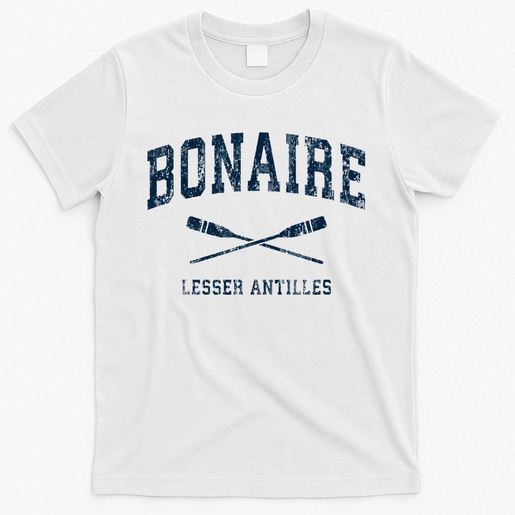 Bonaire Vintage Nautical Paddles Sports Oars T-Shirt