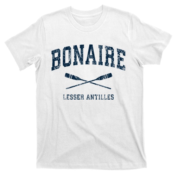 Bonaire Vintage Nautical Paddles Sports Oars T-Shirt