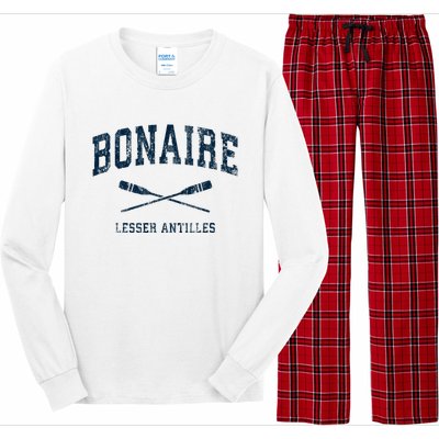 Bonaire Vintage Nautical Paddles Sports Oars Long Sleeve Pajama Set