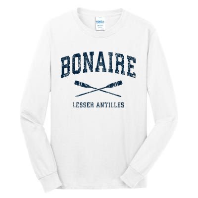 Bonaire Vintage Nautical Paddles Sports Oars Tall Long Sleeve T-Shirt