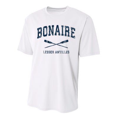 Bonaire Vintage Nautical Paddles Sports Oars Performance Sprint T-Shirt