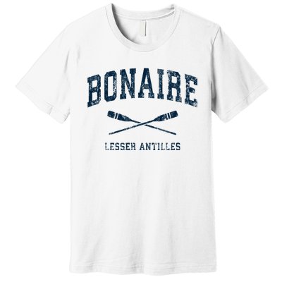 Bonaire Vintage Nautical Paddles Sports Oars Premium T-Shirt