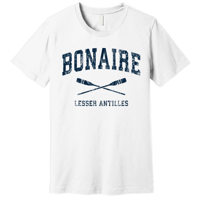 Bonaire Vintage Nautical Paddles Sports Oars Premium T-Shirt