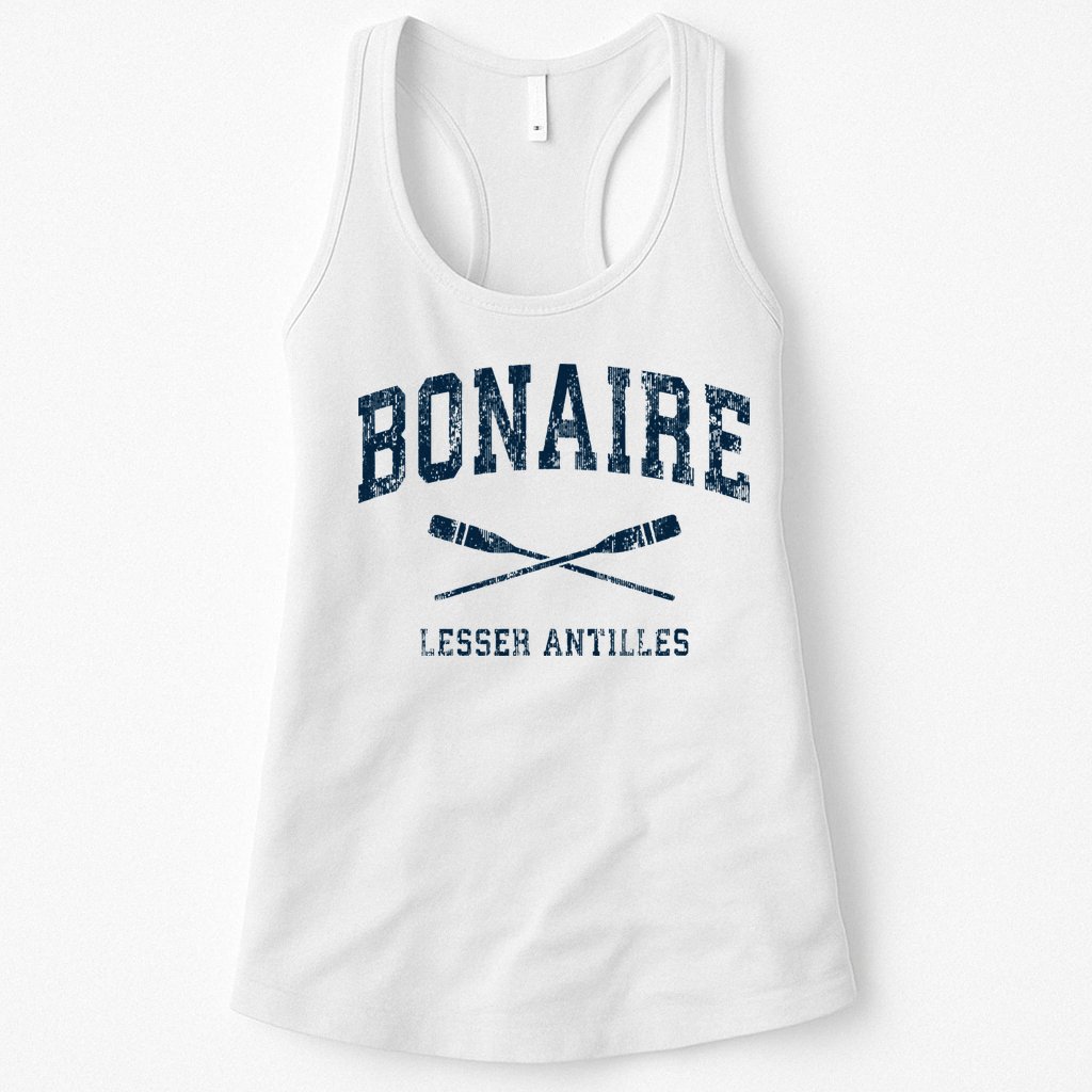 Bonaire Vintage Nautical Paddles Sports Oars Womens Tank Top