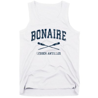 Bonaire Vintage Nautical Paddles Sports Oars Tank Top