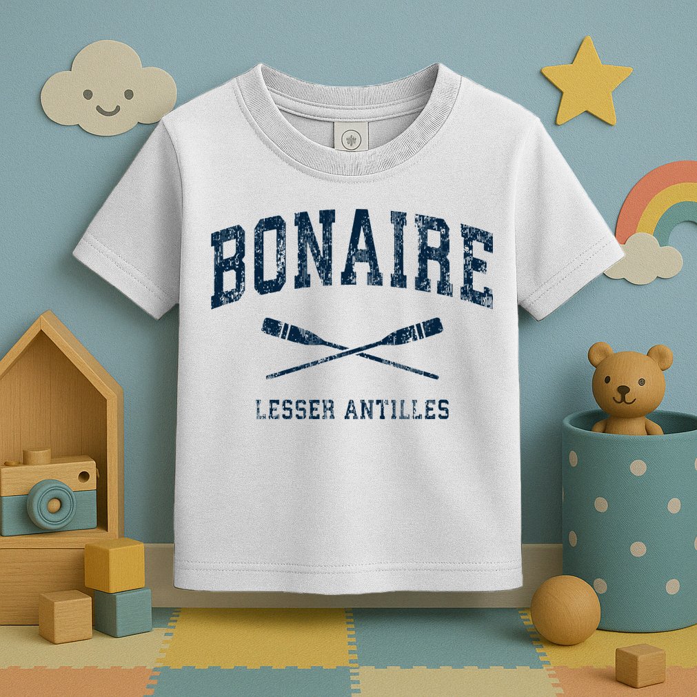 Bonaire Vintage Nautical Paddles Sports Oars Toddler T-Shirt
