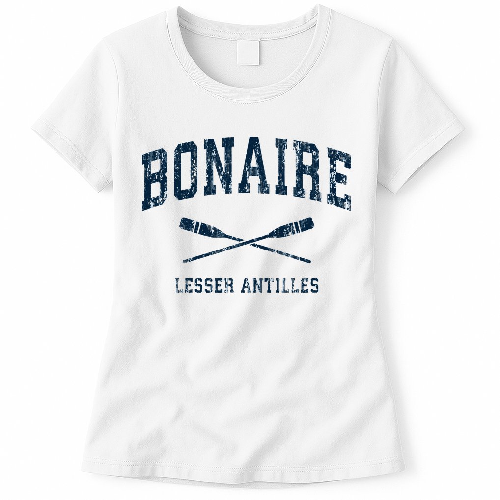 Bonaire Vintage Nautical Paddles Sports Oars Womens T-Shirt