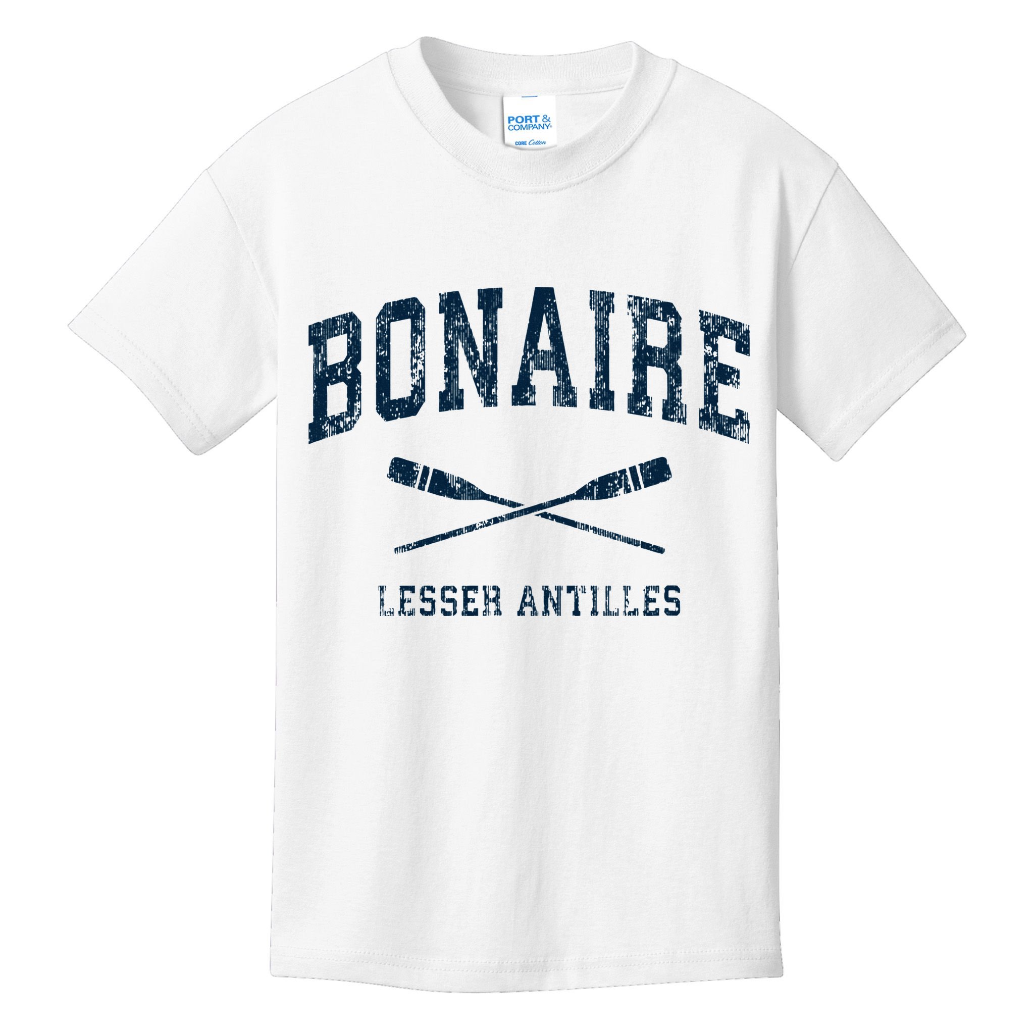 Bonaire Vintage Nautical Paddles Sports Oars Kids T-Shirt