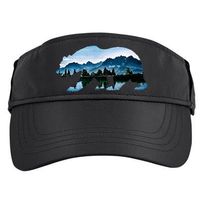 Bear Vintage National Park Bear Wildlife Mountains  Adult Drive Performance Visor