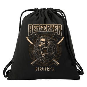 Berserker Viking Norse Pagan Bear Warrior Drawstring Bag