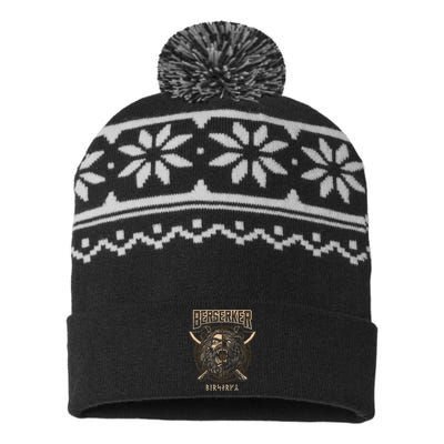 Berserker Viking Norse Pagan Bear Warrior USA-Made Snowflake Beanie