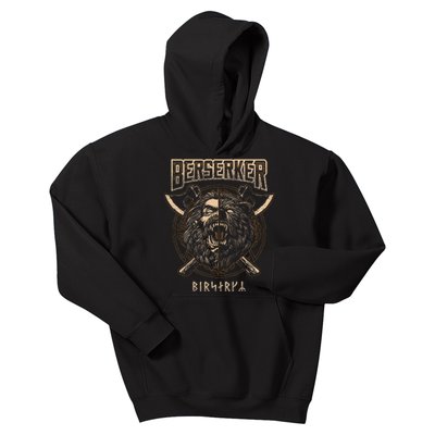 Berserker Viking Norse Pagan Bear Warrior Kids Hoodie