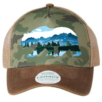 Bear Vintage National Park Bear Wildlife Mountains Legacy Tie Dye Trucker Hat
