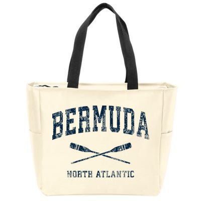 Bermuda Vintage Nautical Paddles Sports Oars Zip Tote Bag