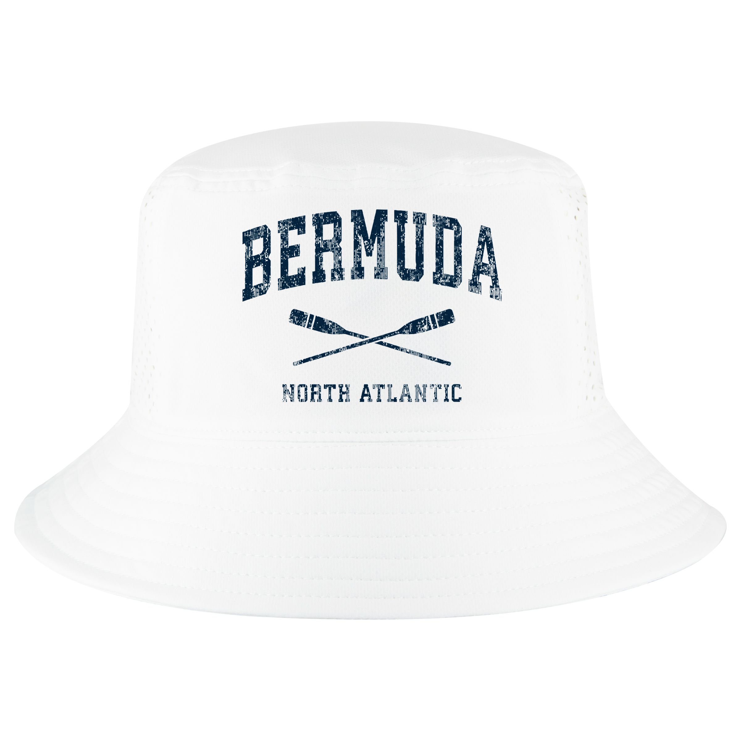Bermuda Vintage Nautical Paddles Sports Oars Cool Comfort Performance Bucket Hat