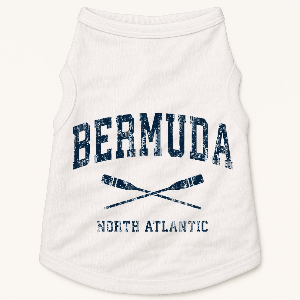 Bermuda Vintage Nautical Paddles Sports Oars Doggie Tank