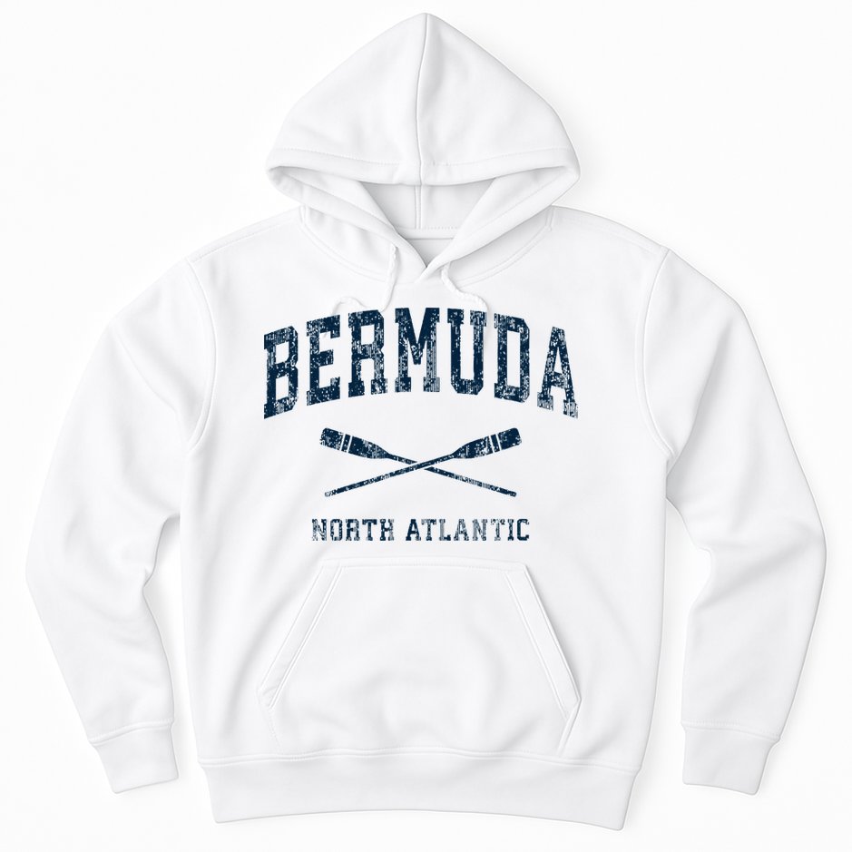 Bermuda Vintage Nautical Paddles Sports Oars Hoodie