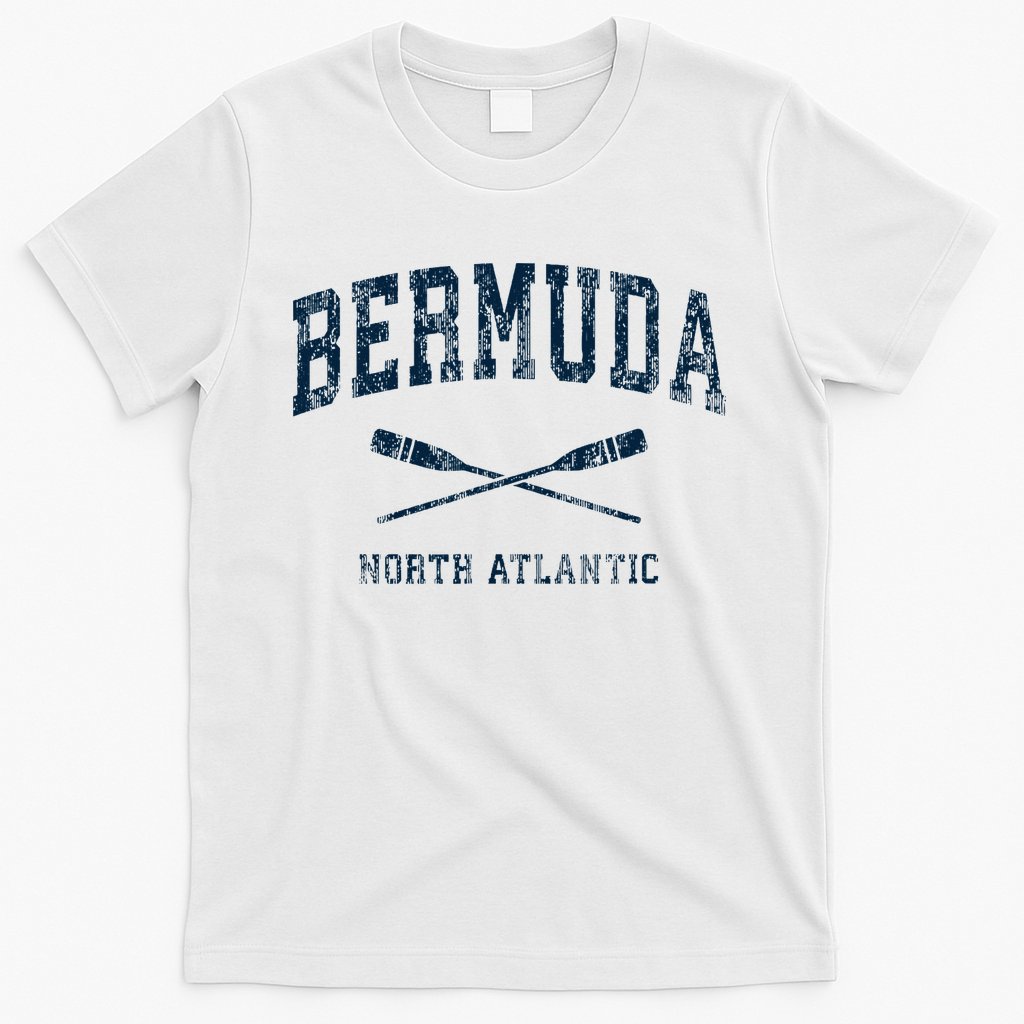 Bermuda Vintage Nautical Paddles Sports Oars T-Shirt
