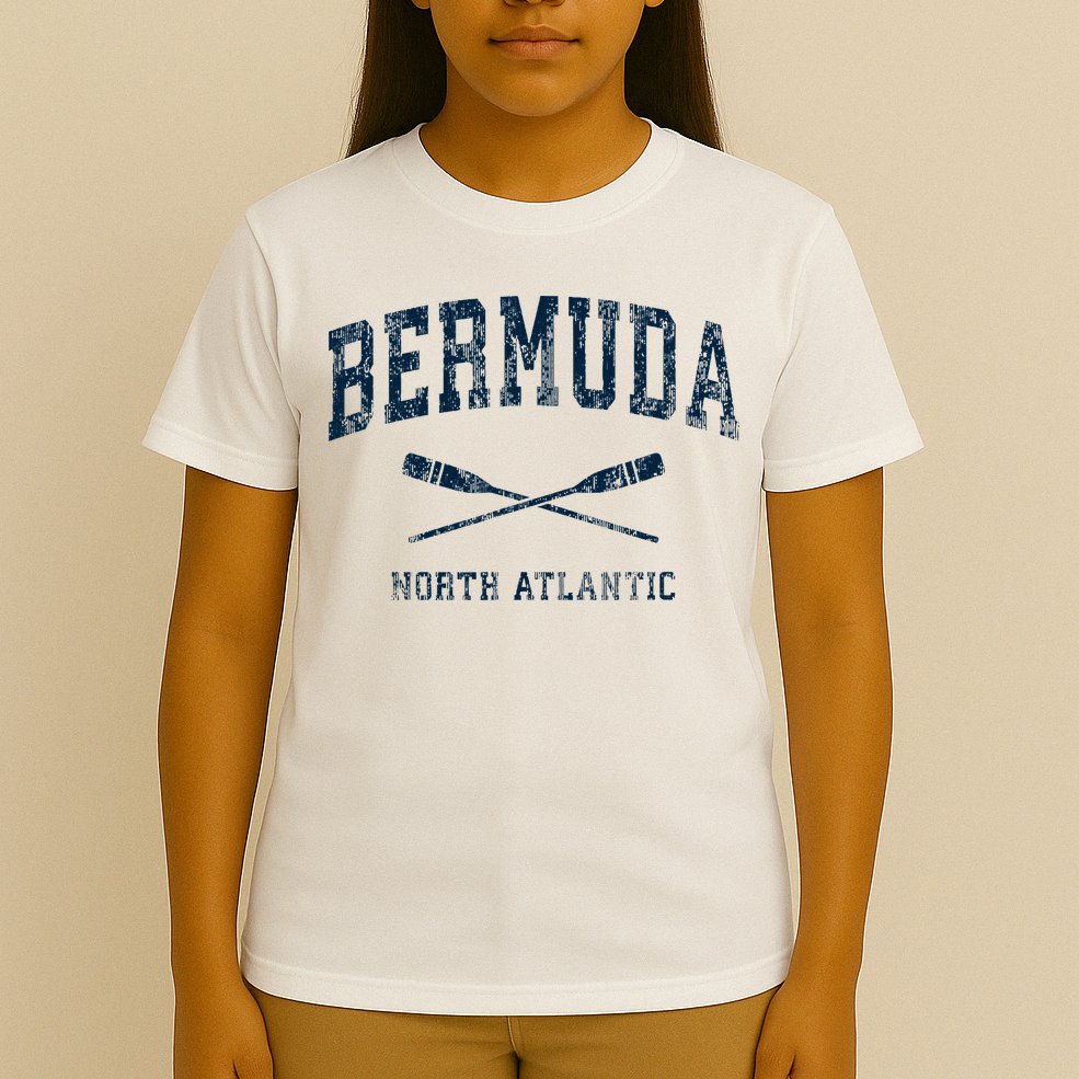 Bermuda Vintage Nautical Paddles Sports Oars T-Shirt