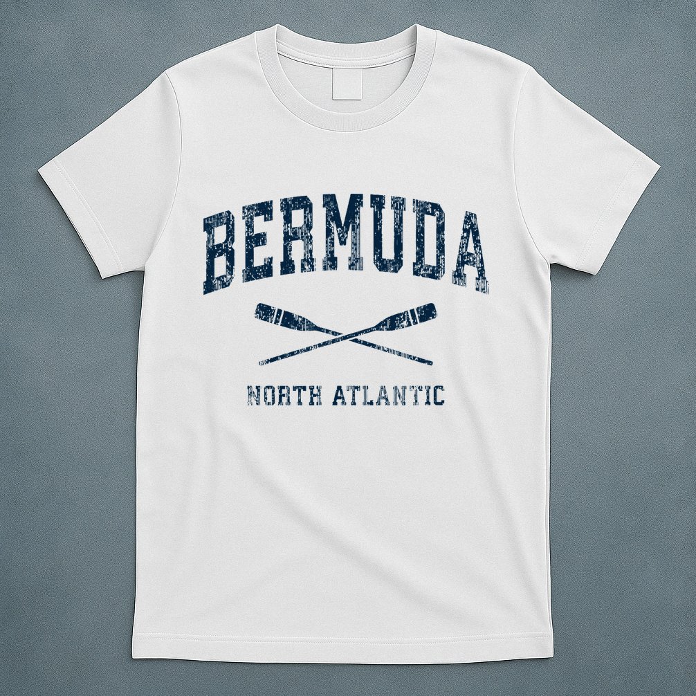 Bermuda Vintage Nautical Paddles Sports Oars T-Shirt