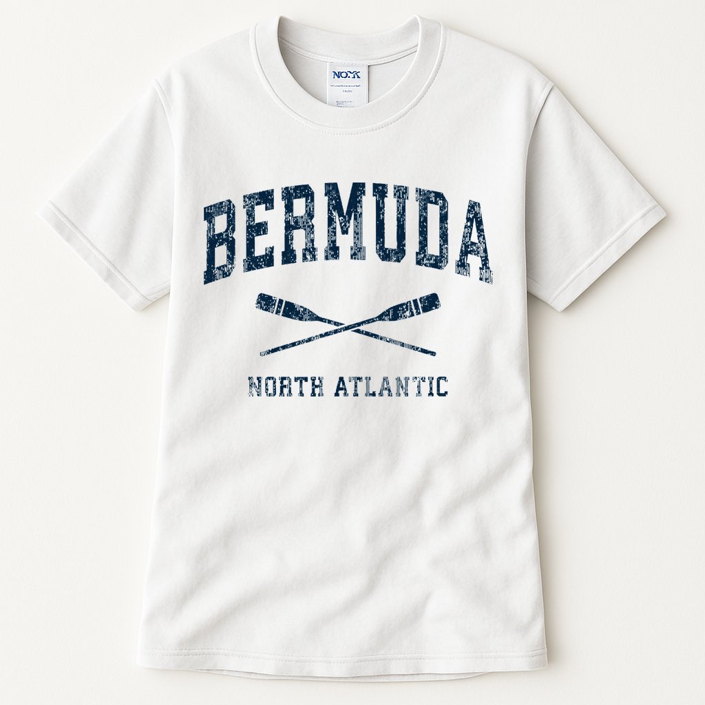 Bermuda Vintage Nautical Paddles Sports Oars Tall T-Shirt