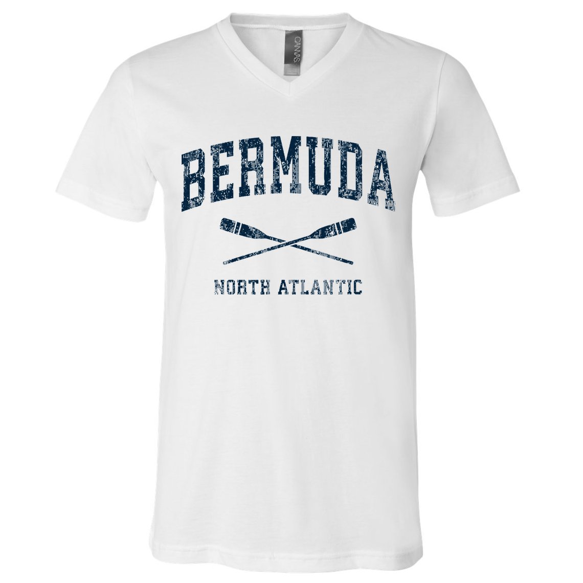 Bermuda Vintage Nautical Paddles Sports Oars V-Neck T-Shirt