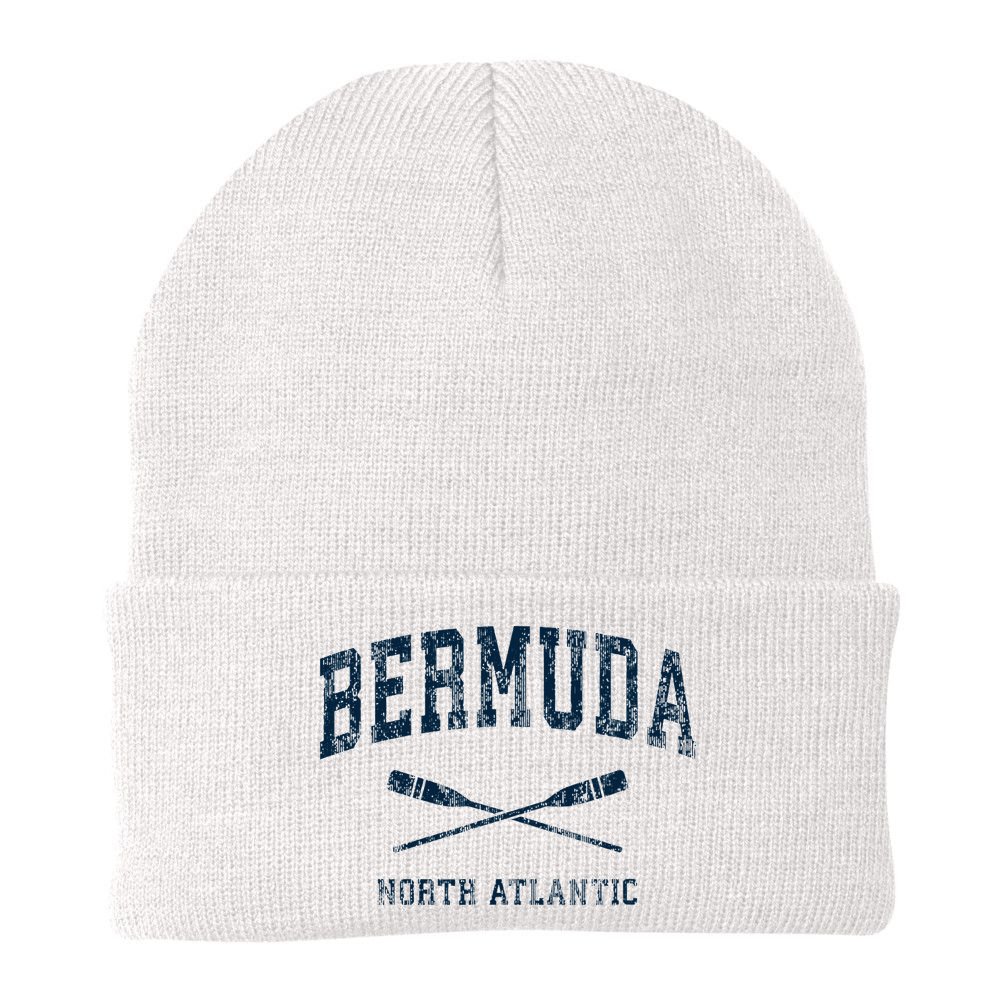 Bermuda Vintage Nautical Paddles Sports Oars Beanie