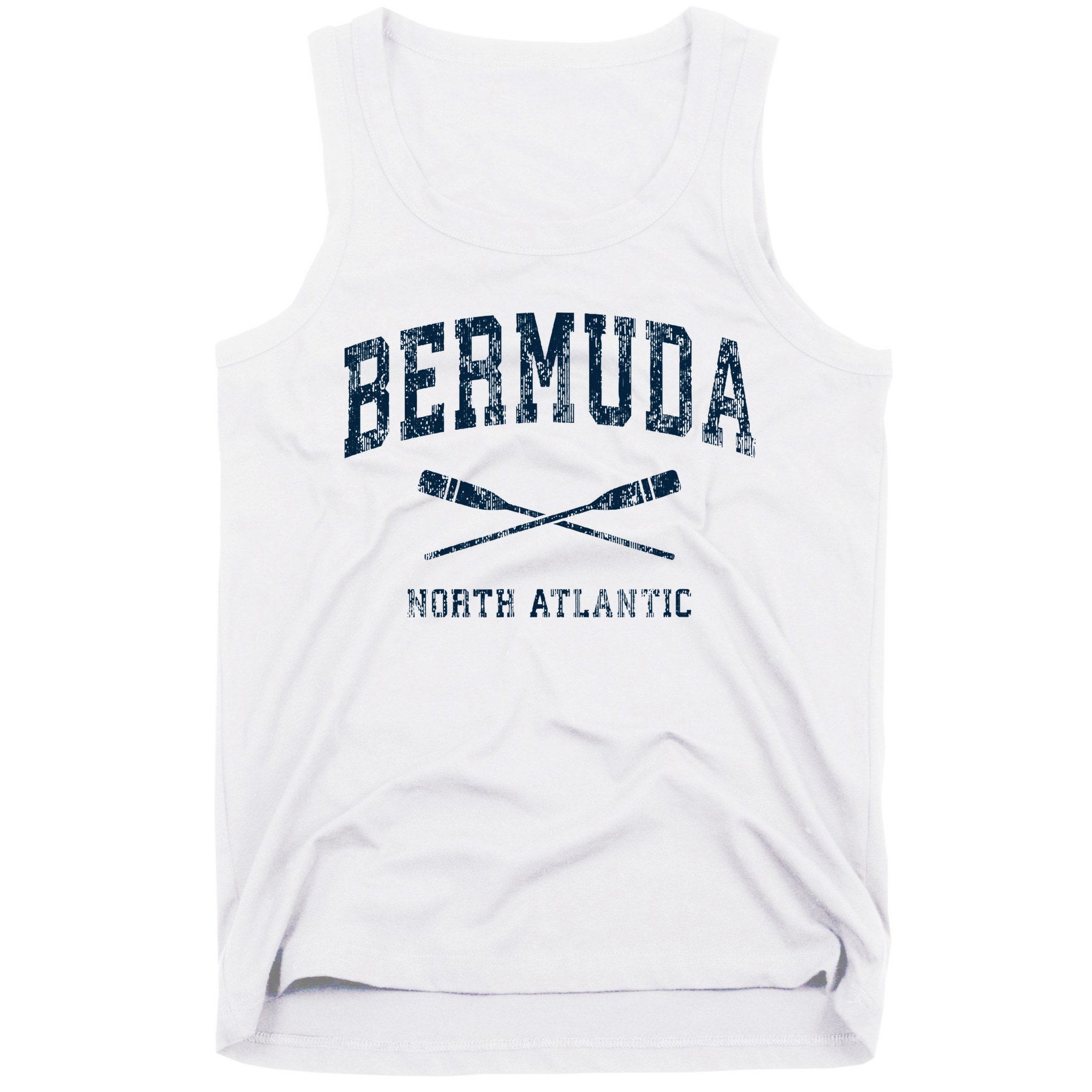 Bermuda Vintage Nautical Paddles Sports Oars Tank Top
