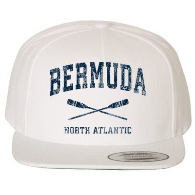 Bermuda Vintage Nautical Paddles Sports Oars Wool Snapback Cap