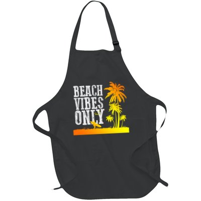 "Beach Vibes Only" Cool Relaxing Laid-Back Refreshing Meaningful Gift Full-Length Apron With Pockets