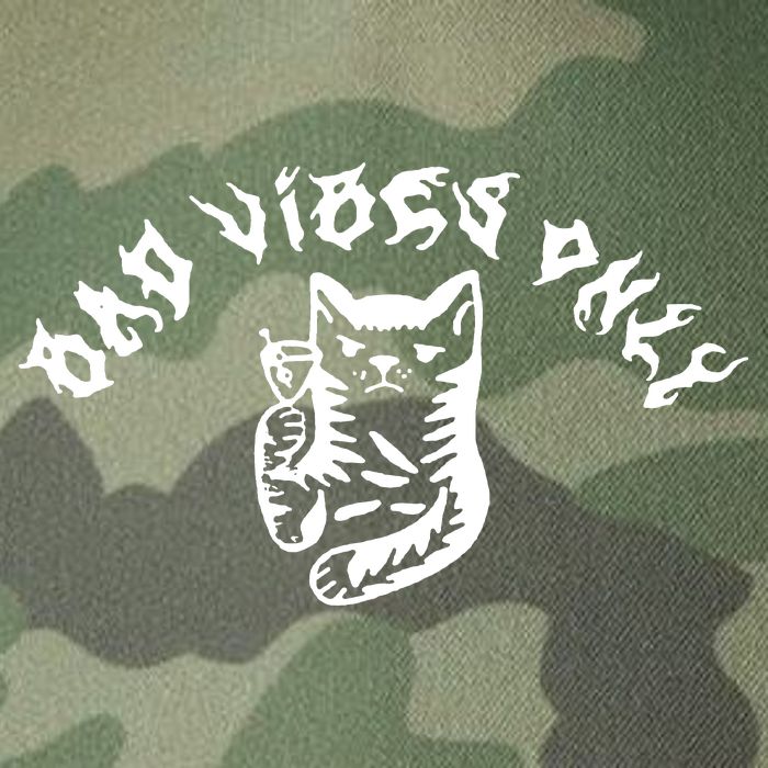 Bad Vibes Only Cat Drinking Rock Metal Style Legacy Tie Dye Trucker Hat