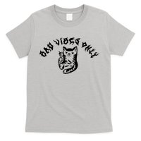 Bad Vibes Only Cat Drinking Rock Metal Style T-Shirt