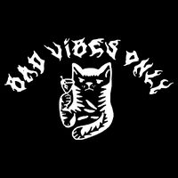 Bad Vibes Only Cat Drinking Rock Metal Style Hoodie