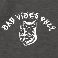 Bad Vibes Only Cat Drinking Rock Metal Style Vector Backpack
