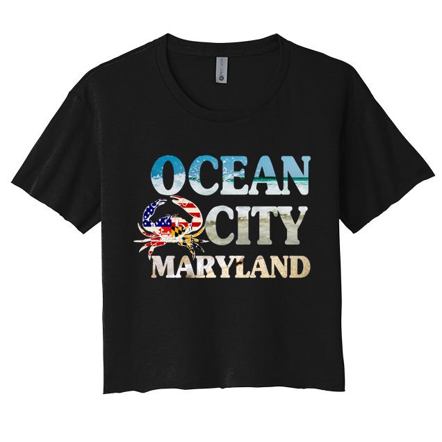 Beach Vacation Ocean City Maryland Crop Top