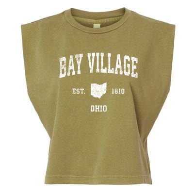 Bay Village Ohio Oh Vintage Athletic Sports Garment-Dyed Women's Muscle Tee