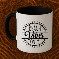 Beach Vibes Only Vacation Travel Mug