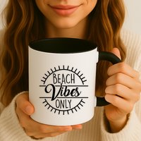 Beach Vibes Only Vacation Travel Mug