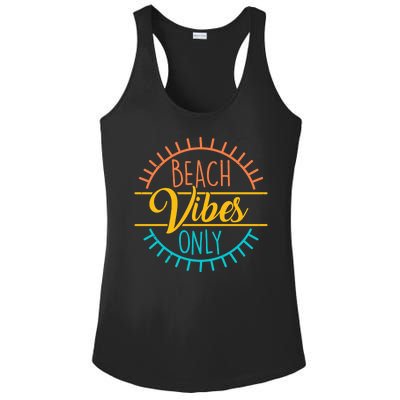 Beach Vibes Only Vacation Travel Ladies PosiCharge Competitor Racerback Tank