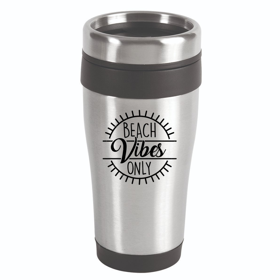 Beach Vibes Only Vacation Travel 16oz Travel Tumbler