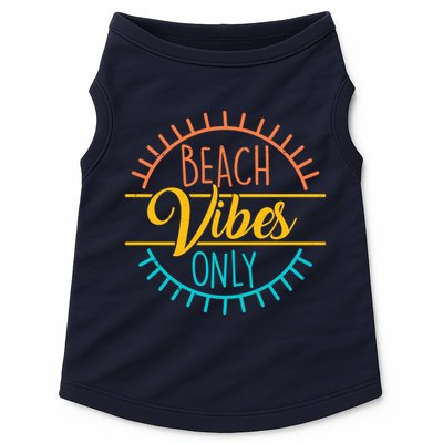 Beach Vibes Only Vacation Travel Doggie Tank