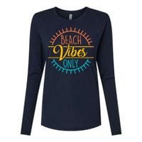 Beach Vibes Only Vacation Travel Womens Cotton Relaxed Long Sleeve T-Shirt