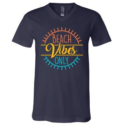 Beach Vibes Only Vacation Travel V-Neck T-Shirt